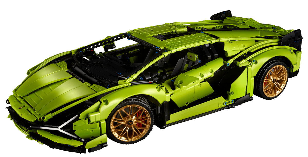 Конструктор суперкар Lamborghini Sian салатовий